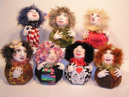 soft sculpted pin cushion dolls
