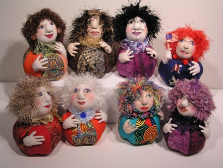soft sculpted pin cushion dolls