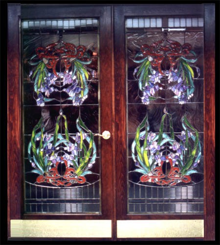 Custom stained glass entry